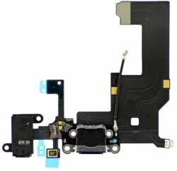 Apple iPhone 5 - Conector de Încărcare + Conector Jack + Microfon + Cablu Flex (Black), Black