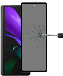 Temp-glass631274120 Samsung Galaxy Z Fold2 betekintésvédelemmel ellátott karcálló, ütésálló kijelzővédő üvegfólia, 9H tempered glass, törlőkendővel (Betekintésgátló) (Temp-glass631274120)