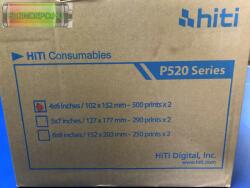 HiTi P520 / 525L 10 x 15cm 4" x 6" ( 2 x 500 prints ) Media Set Blue Box G2