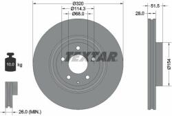 TEXTAR Disc frana TEXTAR PRO 92315203 (92315203)
