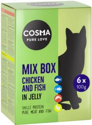 Cosma 6 x 100 g Cosma Original tasakos nedves macskatáp vegyes próbacsomagban-mix