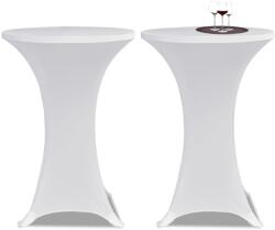 vidaXL Husă de masă cu picior Ø70 cm, 2 buc. , alb, elastic (241202)