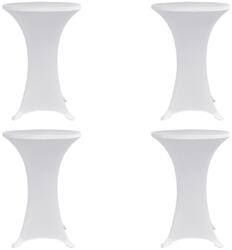 vidaXL Husă de masă cu picior, Ø80 cm, alb, elastic, 4 buc (279070) - vidaxl
