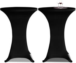 vidaXL Husă de masă cu picior Ø70 cm, 2 buc. , negru, elastic (241205)
