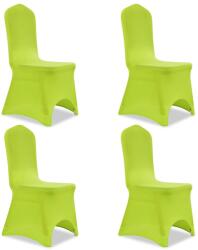 vidaXL Husă de scaun elastică, 4 buc. , verde (131417)