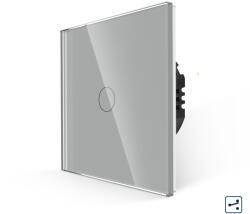 Luxion Intrerupator Simplu cu Variator Cap Scara / Cruce cu Touch din Sticla LUXION - culoare gri