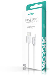  Кабел USB - Micro USB, NORDIC, 2.1A, 1м (TM163)