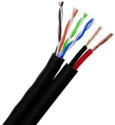 Rovision Cablu siamez UTP cat5 cupru 100% cu alimentare 2x1 mm rola 100m (201801013087)