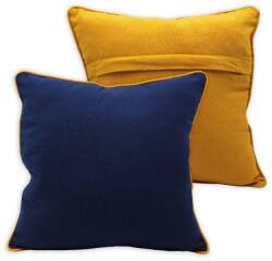 4-Home Față de pernă Heda albastru închis / galben, 40 x 40 cm Lenjerie de pat