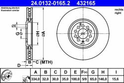 ATE Disc frana ATE 24.0132-0165.2 (24.0132-0165.2)