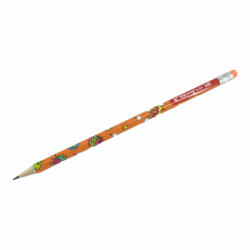  Ceruza 1 db HB hengeres mintás radíros - narancssárga (169427)