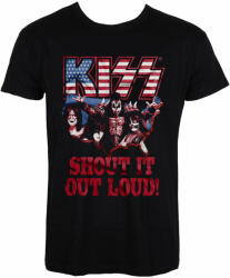 HYBRIS tricou pentru bărbați KISS - Strigăt Acesta Afară Tare - HYBRIS - ER-1-KISS002-H68-4-BK