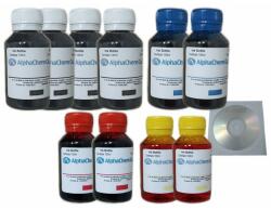 Alphachem Set Flacon Cerneala AlphaChem Compatibil HP963XL, 4x100ml 3JA30AE Negru, 2x100ml 3JA27AE Cyan, 2x100ml 3JA28AE Magenta, 2x100ml 3JA29AE Galben, 10buc Crd Maxell cu plic