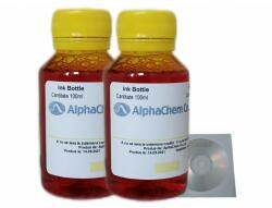 Alphachem Set Flacon Cerneala AlphaChem Compatibil HP981A, 2x100ml J3M70A Galben, 2buc Cdr Maxell cu plic