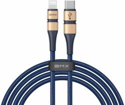 Baseus Cablu de date/incarcare Baseus, BMX Mini, Lightning/USB Type-C, 1.8M 18W, Albastru/Auriu