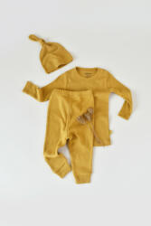 BabyCosy Set 3 piese: bluzita cu maneca lunga, pantaloni lungi si caciulita din bumbac organic si modal - Sofran, BabyCosy (BC-CSYM21505)