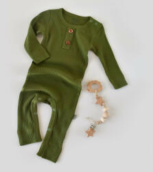 BabyCosy Salopeta cu maneca lunga si pantaloni lungi din bumbac organic si modal - Verde BabyCosy (BC-CSYM11420)