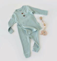 BabyCosy Set bluzita cu maneca lunga si pantaloni lungi din bumbac organic si modal - Mint BabyCosy (BC-CSYM11509)