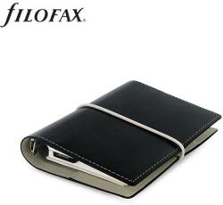 FILOFAX Kalendárium, gyűrűs, betétlapokkal, pocket méret, FILOFAX, Domino, fekete (NFX027846)