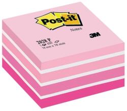 3M Notite adezive roz pastel cub Post-It 76 mm x 76 mm 3M 2028P (2028P)