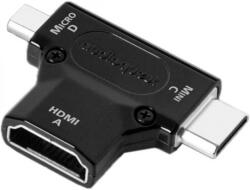 AudioQuest HDMI Micro HDMI + Mini HDMI Convertor Negru 3cm HDMACDAD (HDMACDAD)