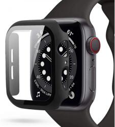 HAFFNER Védőtok edzett üveggel Apple Watch 4/5/6/SE 44mm fekete OEM (FN0179)