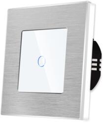 Luxion Intrerupator Simplu Wi-Fi cu Touch din Sticla si Rama de Aluminiu LUXION