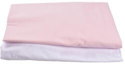 Confort Family Set 2 cearsafuri patut 90x50 cm bumbac 100% alb roz