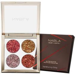 Nabla Paletă farduri de pleoape - Nabla Ruby Lights Collection Glitter Palette 4 g