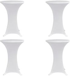 vidaXL 4 darab fehér sztreccs asztalterítő bárasztalhoz Ø60 cm (279068) - vidaxl