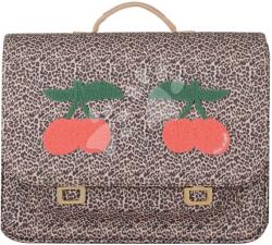 Jeune Premier Iskolai aktatáska It Bag Midi Leopard Cherry Jeune Premier ergonomikus luxus kivitel 30*38 cm (JPITD22184)