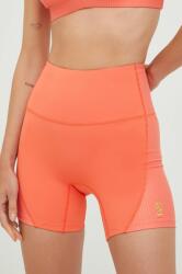 P. E Nation pantaloni scurți de antrenament Free Play femei, culoarea portocaliu, modelator, high waist PPYY-SZD176_32X