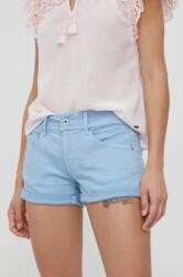 Pepe Jeans pantaloni scurti jeans Siouxie femei, neted, high waist PPYY-SZD0LS_50X