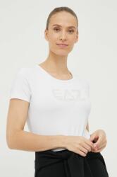 EA7 Emporio Armani tricou femei, culoarea alb 99KK-TSD0GU_00X