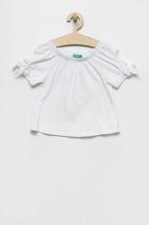 Benetton tricou copii culoarea alb, neted PPYY-BDG00R_00X