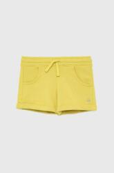 United Colors of Benetton pantaloni scurți din bumbac pentru copii culoarea galben, neted, talie reglabila PPYY-SZG02T_11X