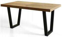 Vox bútor LOFT'V nyitható trapéz-lábas étkezőasztal, választható méretek és színek 160+2*50x90