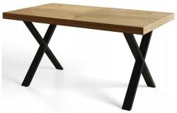 Vox bútor LOFT'X nyitható x-lábas étkezőasztal, választható méretek és színek 120+2*50x80