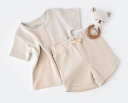 BabyCosy Set tricou cu pantaloni scurti - 100% bumbac organic - Stone, BabyCosy (BC-CSYW1018)