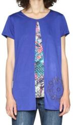 DESIGUAL kék hosszított bő fazonú női pamut póló Ts calandra(S)
