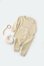 BabyCosy Set bluzita cu maneca lunga si pantaloni lungi - bumbac organic 100% - Crem, BabyCosy (BC-CSY3027)