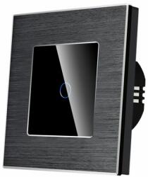 Luxion Intrerupator Simplu cu Touch din Sticla si Rama de Aluminiu LUXION, Wi-Fi (LX-WT2-101A-B)