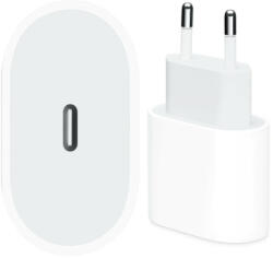 Apple iPhone 11 / 12 / 13 gyári fehér Type-C hálózati töltőfej 20W (csomagolt)