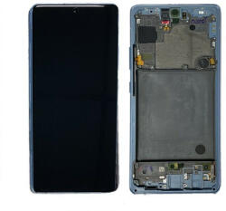 Samsung Galaxy A71 5G LCD + érintőpanel kerettel, kék, gyári, SM-A716 - gsmlive