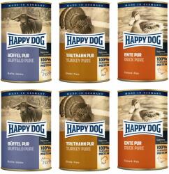Happy Dog Happy Dog Sensible Pure 6 x 400 g - Mix (curcan, bivol, rață)