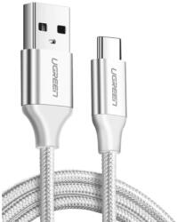 UGREEN CABLU alimentare si date Ugreen, "US288", Fast Charging Data Cable pt. smartphone, USB la USB Type-C 3A, nickel plating, braided, 1.5m, alb "60132" (include TV 0.06 lei) - 6957303861323 (ugreen-60132)