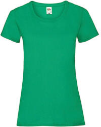 Fruit of the Loom Női póló Csapott ujjú Fruit of the Loom Valueweight T Lady-Fit - 2XL (18), Kelly zöld