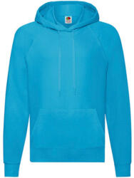 Fruit of the Loom Férfi Pulóver Kapucnis Hosszú ujjú Fruit of the Loom Lightweight Hooded Sweat - S, Azur kék
