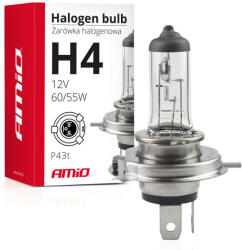 AMiO halogén izzó H4 12 V 60/55 W P43t UV szűrő (01268)