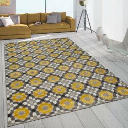  Bel- és kültéri szőnyeg mozaik minta sárga bézs, 160×230-as méretben (42551)